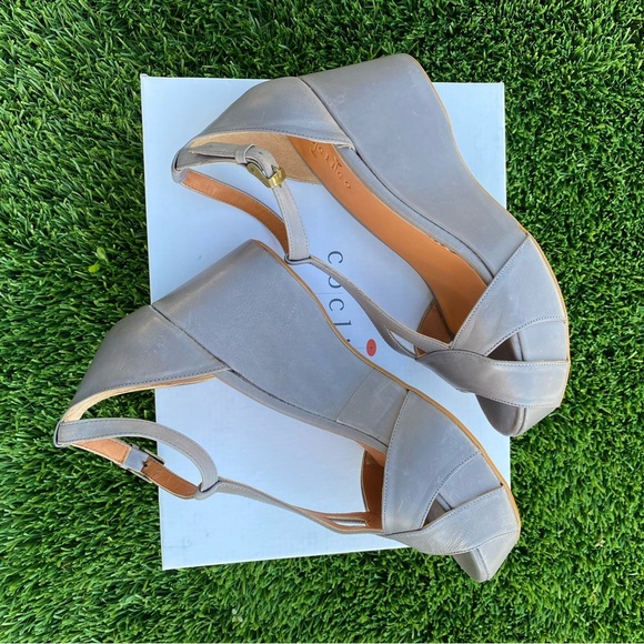 Coclico Women's Wedge Sandals available in Gray and Black size 7 - Picture 3 of 11